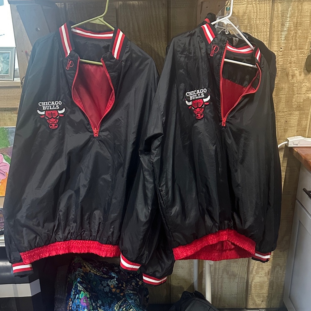 NBA Black and Red Chicago Bulls Jacket
